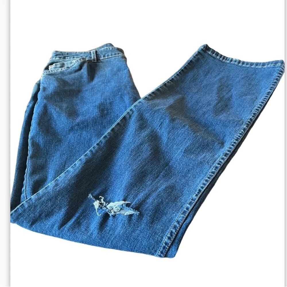 J Jill medium wash boot cut jeans, size 4.